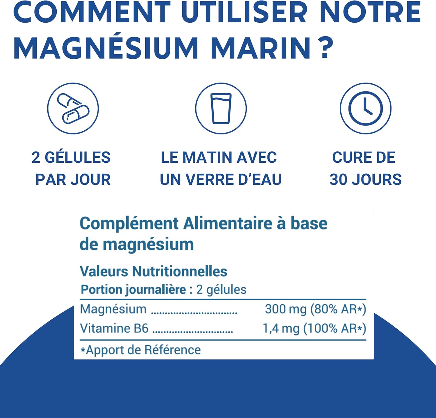 MARINE MAGNESIUM + Vitamin B6 | Up to 300 mg/day | Against fatigue, anti-stress, muscle recovery | Up to 6 months cure | Food supplement | Made in France - Image 5