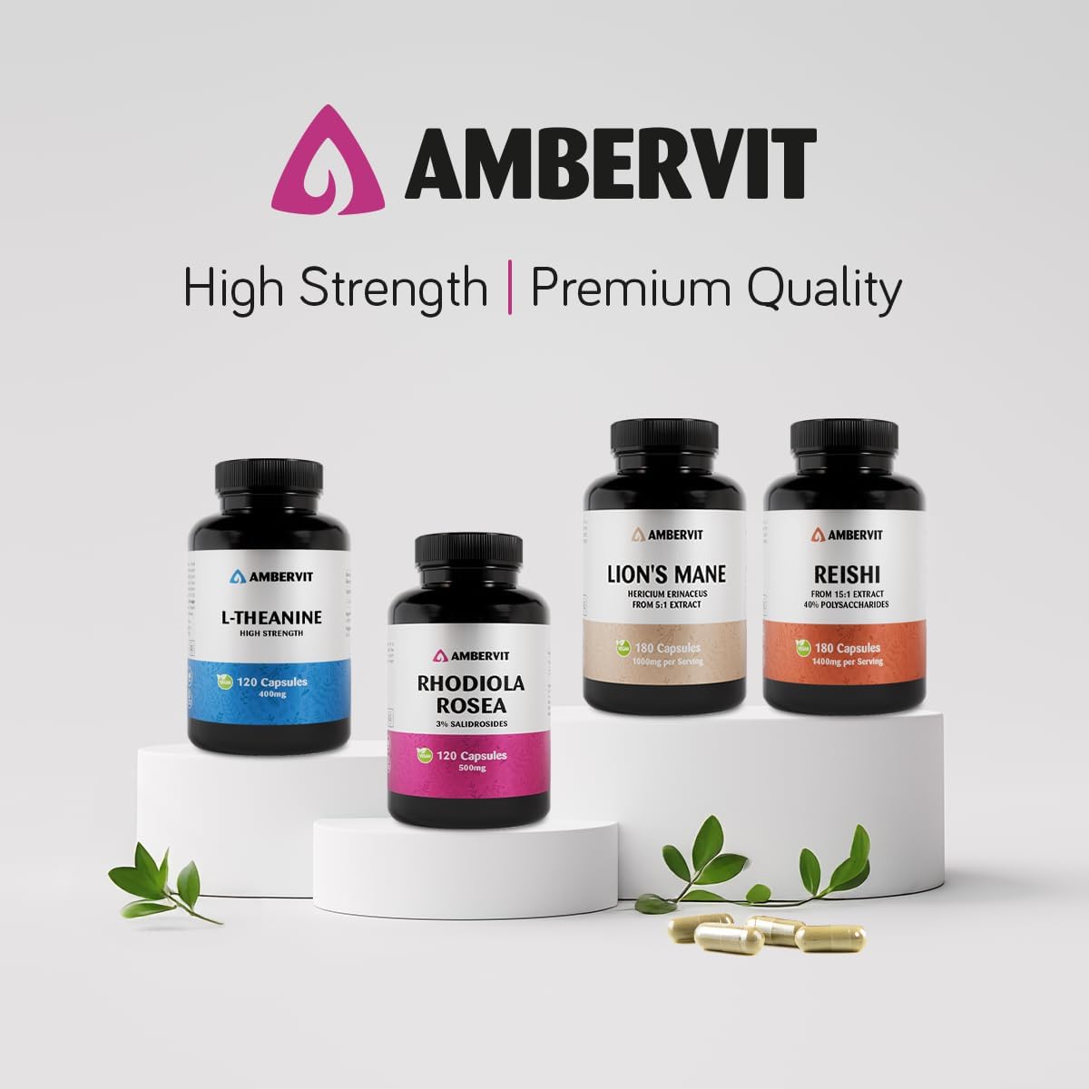 Rhodiola Rosea 500mg - 120 Capsules - 3% Salidrosides - Rosenwurz High Dosed Capsules - Cure 4 Months | Rhodiola Rosea Premium Extract | Vegan, Gluten Free, Made in EU - Ambervit - Image 7