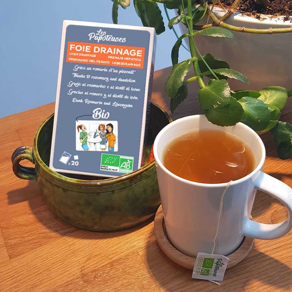 LES PAPOTEUSES | Organic infusion liver drainage thanks to rosemary and dandelion | 60 tea bags | Infusion set of 3 boxes of 20 sachets | Certified organic - Image 4