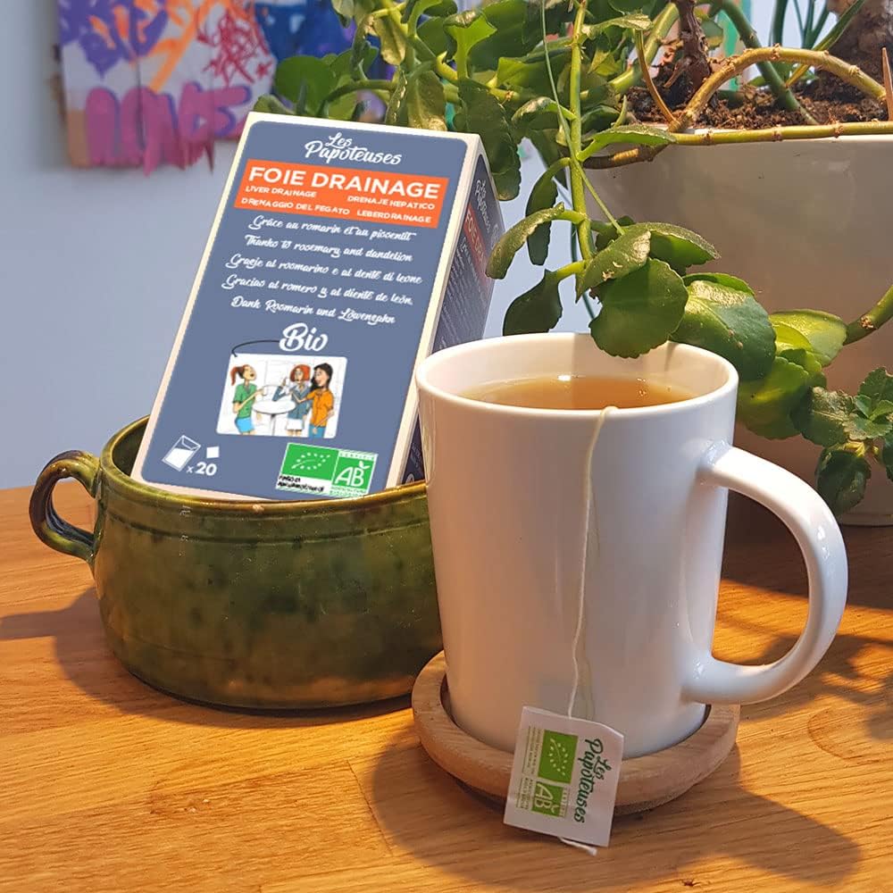 LES PAPOTEUSES | Organic infusion liver drainage thanks to rosemary and dandelion | 60 tea bags | Infusion set of 3 boxes of 20 sachets | Certified organic - Image 5