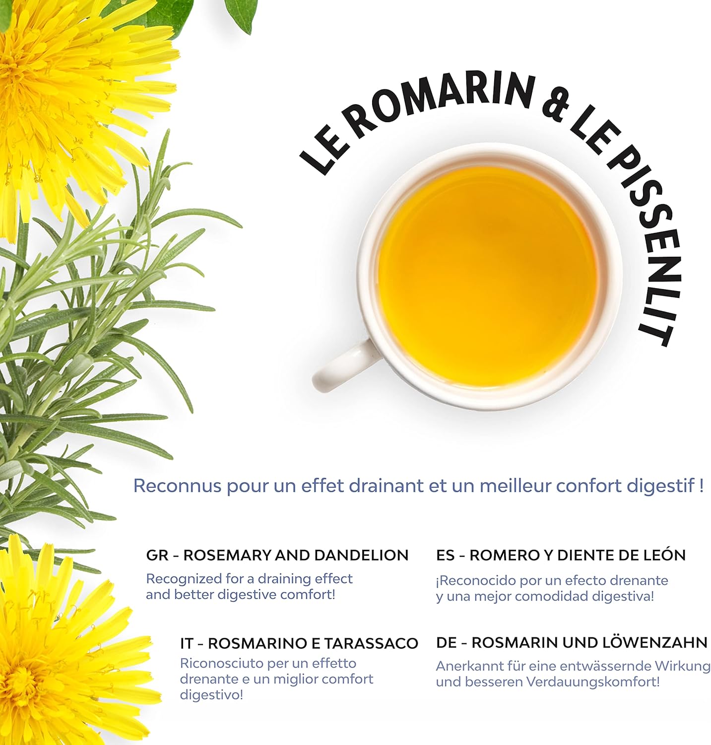 LES PAPOTEUSES | Organic infusion liver drainage thanks to rosemary and dandelion | 60 tea bags | Infusion set of 3 boxes of 20 sachets | Certified organic - Image 6