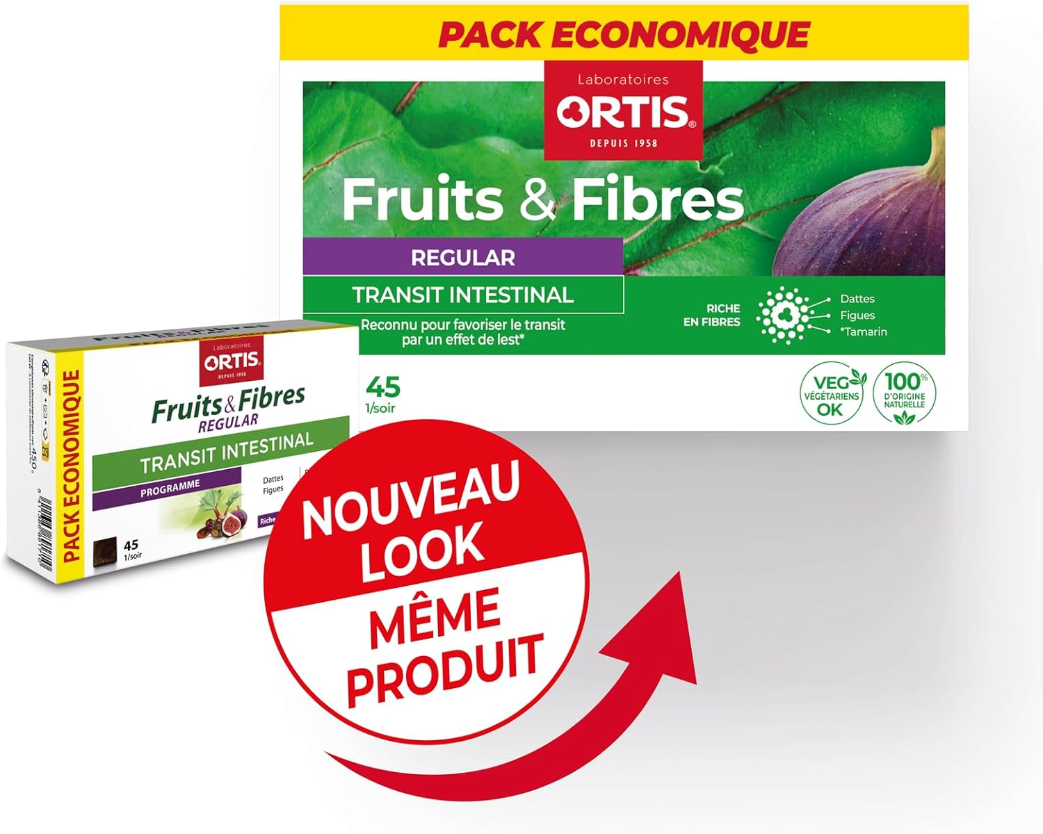 Ortis fruits & fibres regular intestinal transit 45 chewable cubes - Image 4