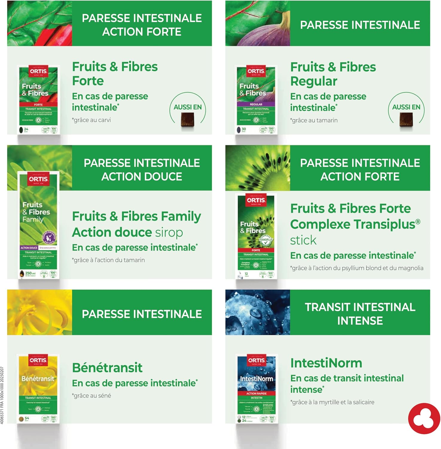 Ortis fruits & fibres regular intestinal transit 45 chewable cubes - Image 8