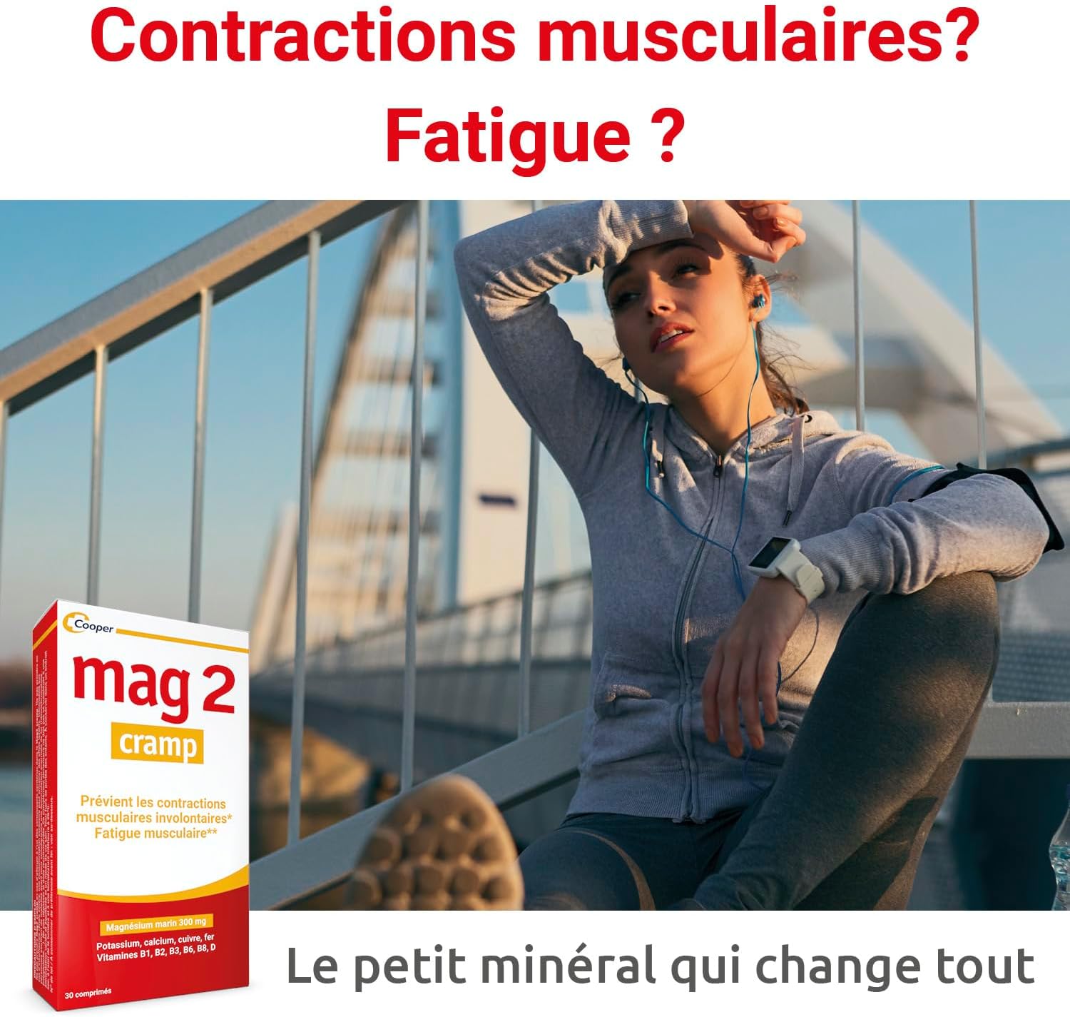 MAG 2 - Cramps - Marine magnesium, calcium, iron, potassium, copper - Cramps, muscle fatigue - Dietary supplement - 15-day program - 30 tablets - Image 3