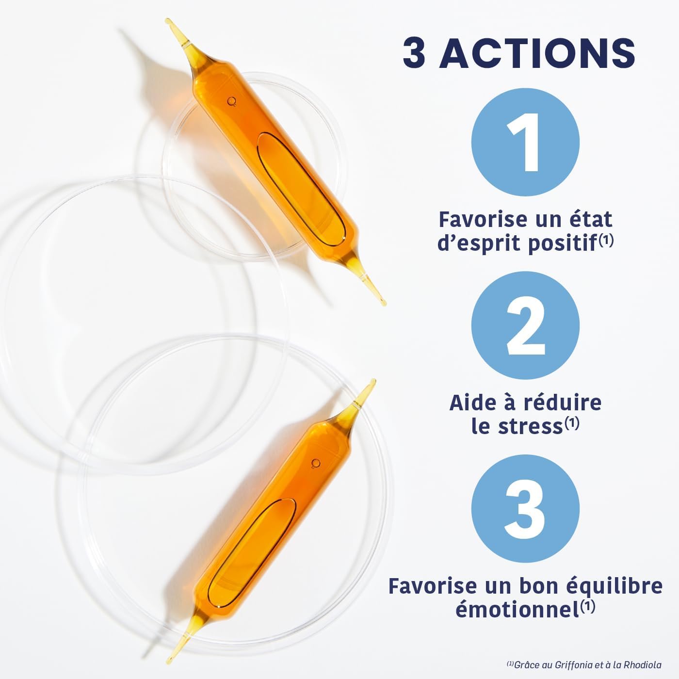 Santarome Griffonia Rhodiola Nervousness Supplement for Relaxation and Relaxation 5-HTP Titled 20 Ampoules Vegan Made in France - Image 4