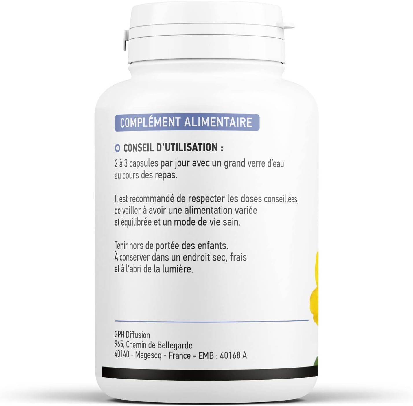 Organic Evening Primrose Borage 503 mg - 200 Marine Capsules - Image 3