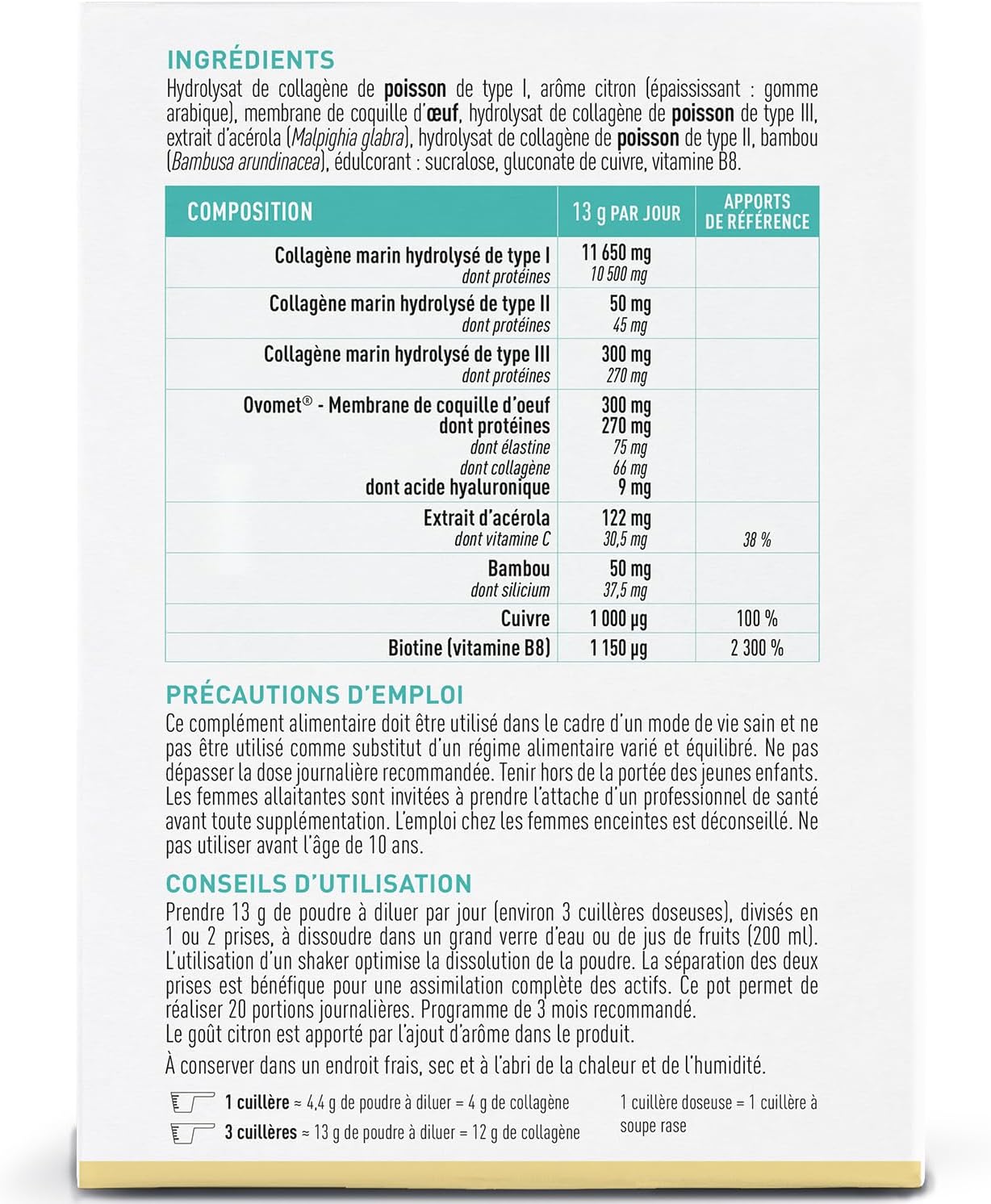Multi Collagen - 5 Types of Collagen - GRANIONS Collagen No. 1 in Pharmacies - Marine Collagen Powder - Marine Collagen + Vitamin C - 20 Clinical Studies - Lemon Flavour - Collagen Powder 260g - Image 4