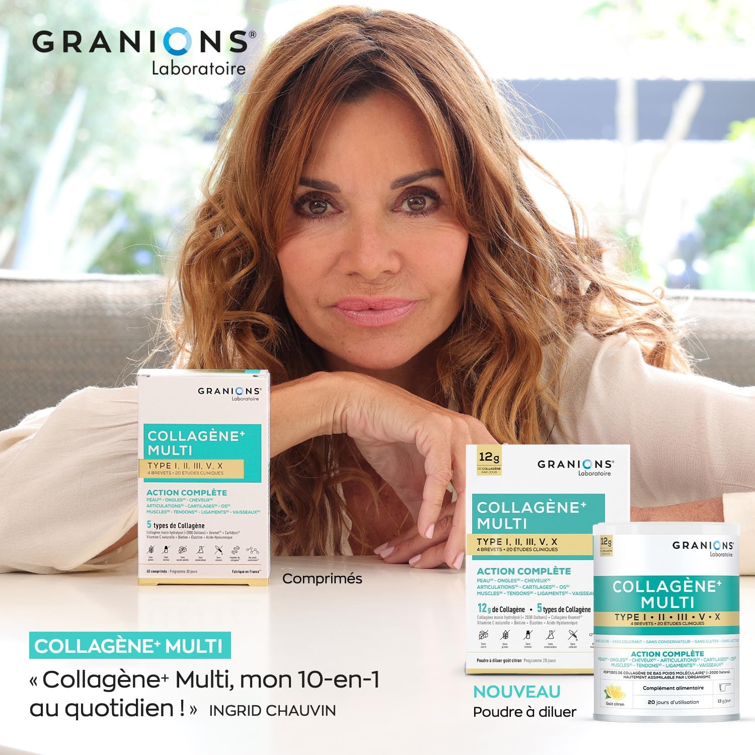 Multi Collagen - 5 Types of Collagen - GRANIONS Collagen No. 1 in Pharmacies - Marine Collagen Powder - Marine Collagen + Vitamin C - 20 Clinical Studies - Lemon Flavour - Collagen Powder 260g - Image 9