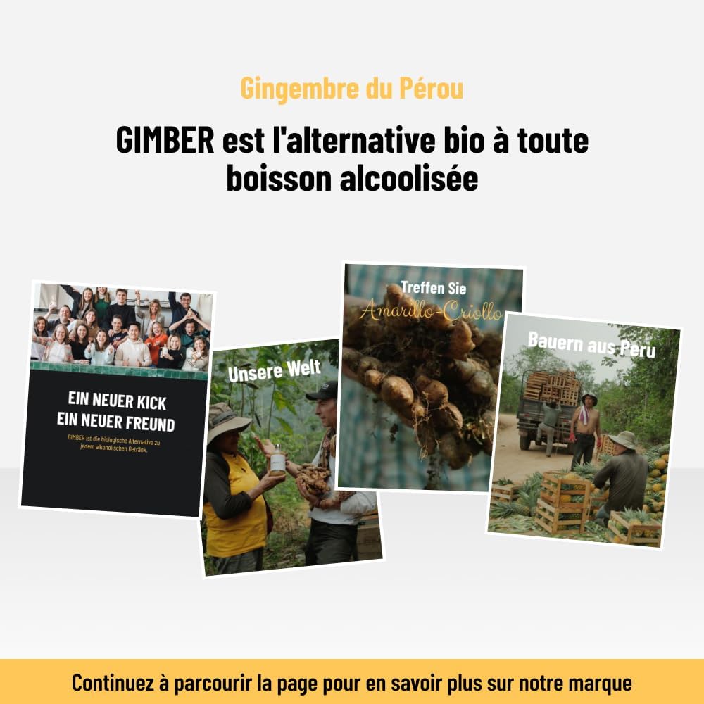 GIMBER N°2 700ml Brut - Organic Ginger Concentrate | 50% Less Sugar | Alcohol Free & Natural | Premium Organic Ginger Yuzu & Lemon Thyme Drink for Drinks & Cocktails - Image 9