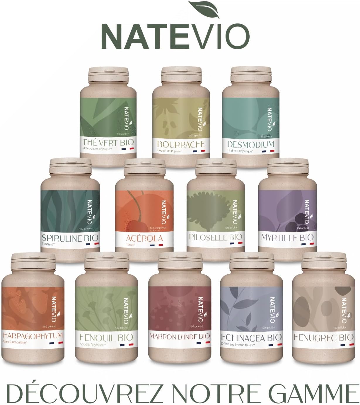 Marine Magnesium Vitamin B6-120 Vegetable Capsules - Vitamin - Fatigue - Stress Anxiety - Made in France Natevio - Image 6