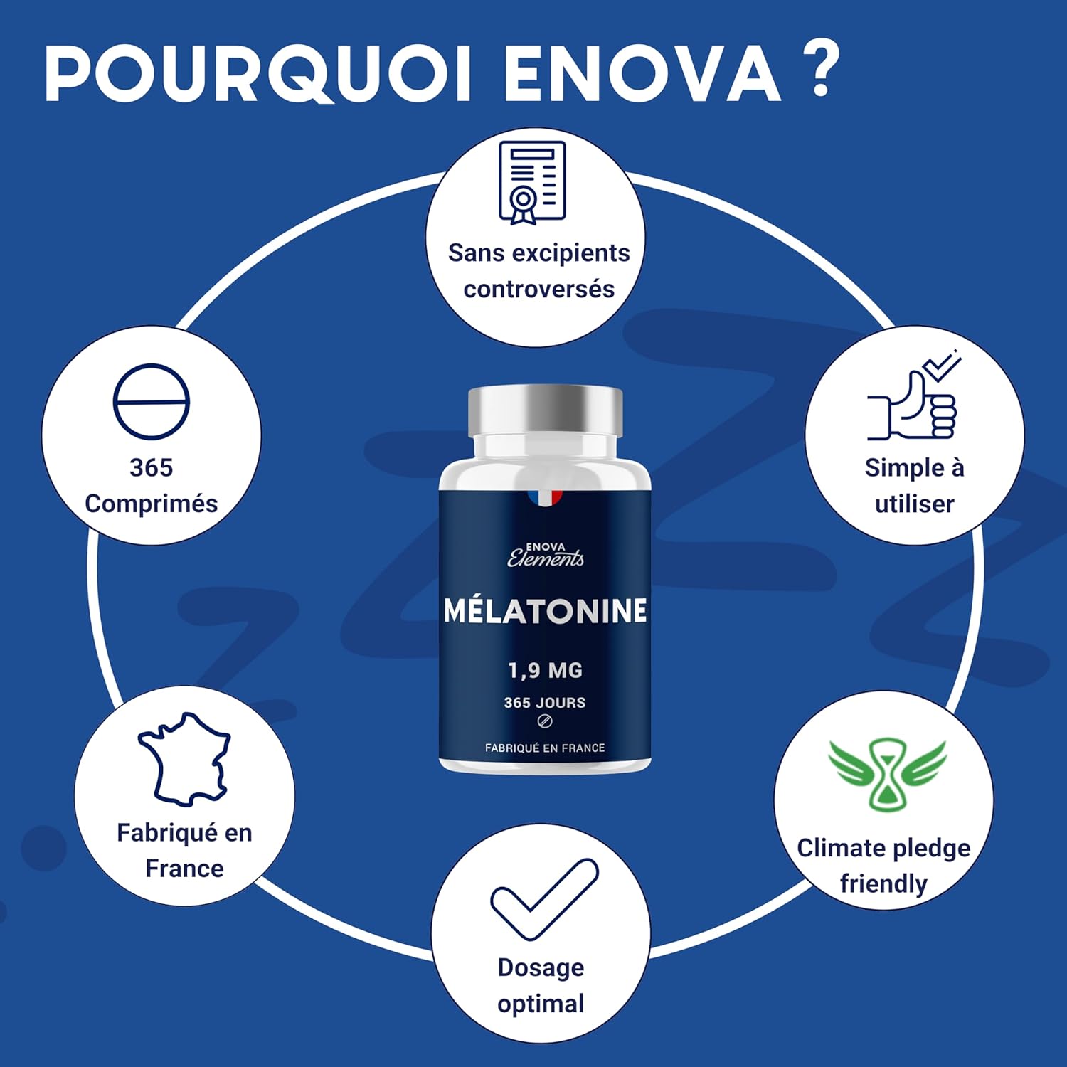 Melatonin 1,9MG - 1 Year Supply 365 Tablets - Sleep, Sleep, Jetlag - Made in France - Image 6