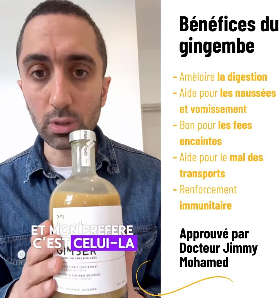 GIMBER N°1 500ml Original - Organic Ginger Concentrate with Ginger, Lemon and Spices | Alcohol-free, 100% Organic | Pure or Mocktail Drinking - Image 4
