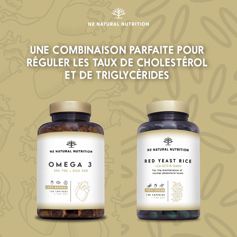 Omega 3 Fish Oil 2000 mg, 700 mg EPA and 500 mg DHA. Fish Oil and Vitamin E. Helps improve and protect vision, brain and heart. Cholesterol regulates.120 Capsules N2 Natural Nutrition - Image 8