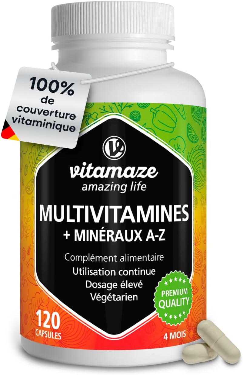 Multivitamins and Minerals 23 Vitamins A-Z & Minerals - Mineral Substances and Trace Elements - 120 Vegetarian Capsules for 4 Months - Without Unnecessary Additives… - Image 2