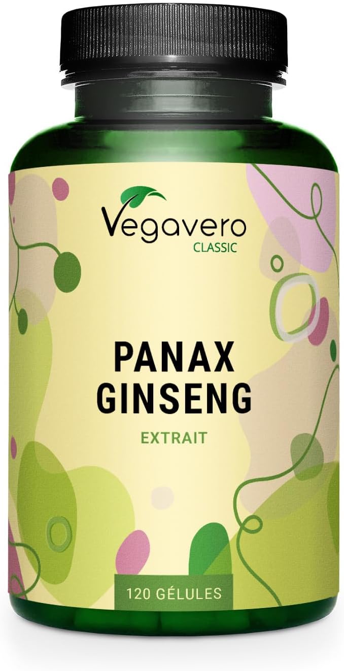 PANAX GINSENG Red + Korean | 120 Capsules | Extra Strength: 4800 mg/day | Anti Stress + Concentration + Energy Booster | 20% Ginsenosides | No Additives & Vegan | Vegavero - Image 2