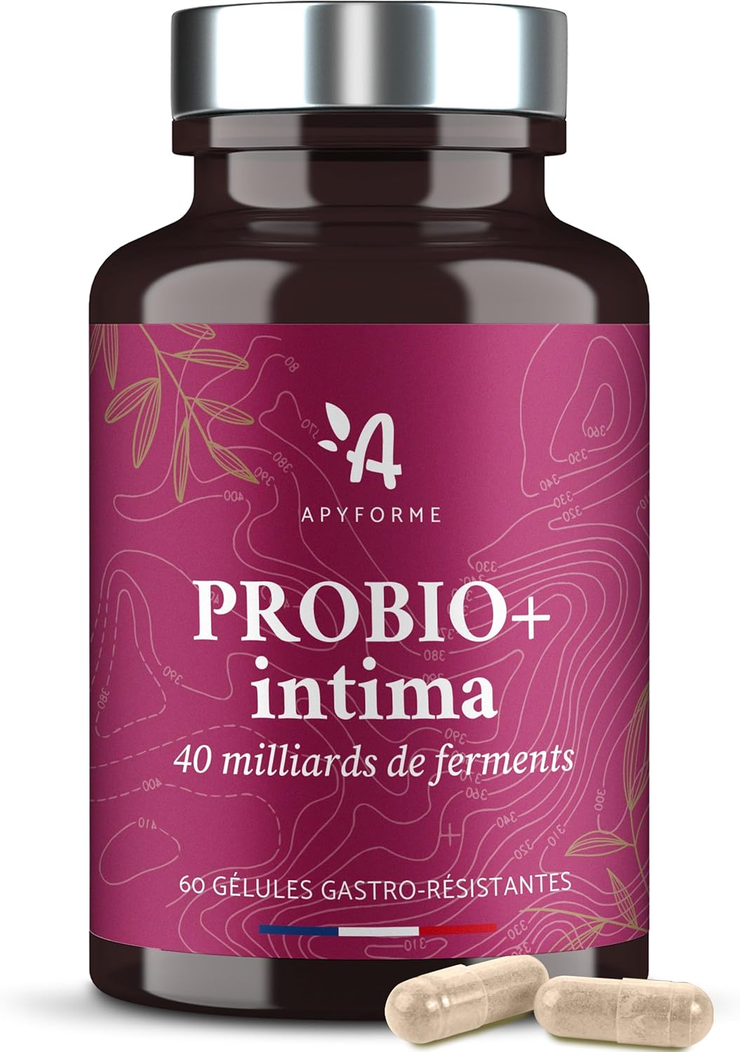 Probio+ Intima - Intimate Flora Probiotic - Up to 40 Billion CFU/Day - 4 Strains Lactobacillus Reuteri, Rhamnosus Crispatus and Acidophilus - 100% French - Image 2