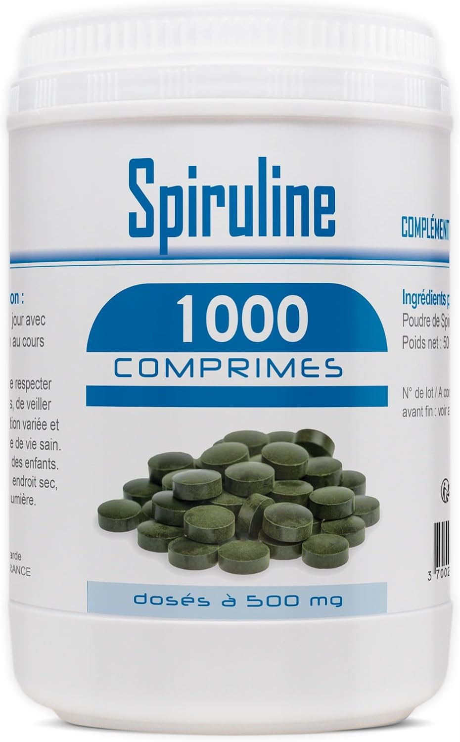 Spirulina 500mg - 1000 Tablets - Image 2