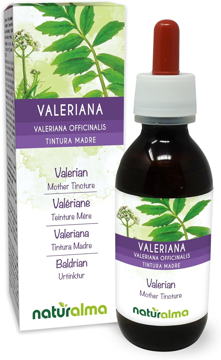 Valerian (Valeriana officinalis) Roots Mother Tincture Alcohol-Free Naturalma - Liquid Extract Drops 120ml - Dietary Supplement - Vegan or Vegan - Image 2