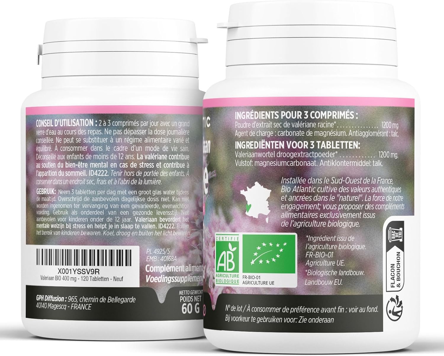 Valerian Bio Extract - Valeriana officinalis - 400 mg - 120 tablets - Image 3