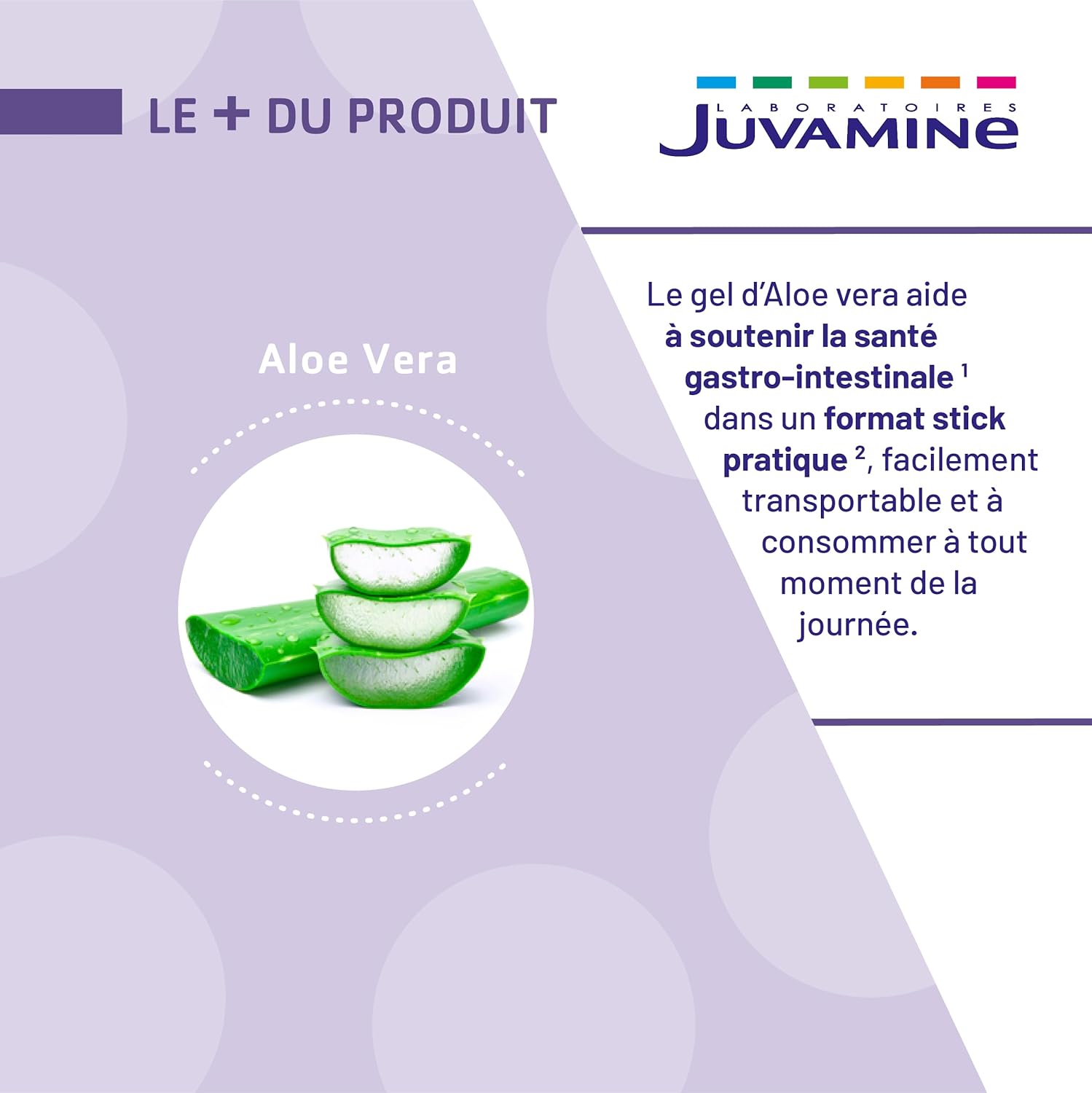 JUVAMINE, Gastrointestinal well-being, Aloe vera gel, Swallow gel, Ready to eat, Food supplement, Vegan, Made in France, 7 sticks - Image 5