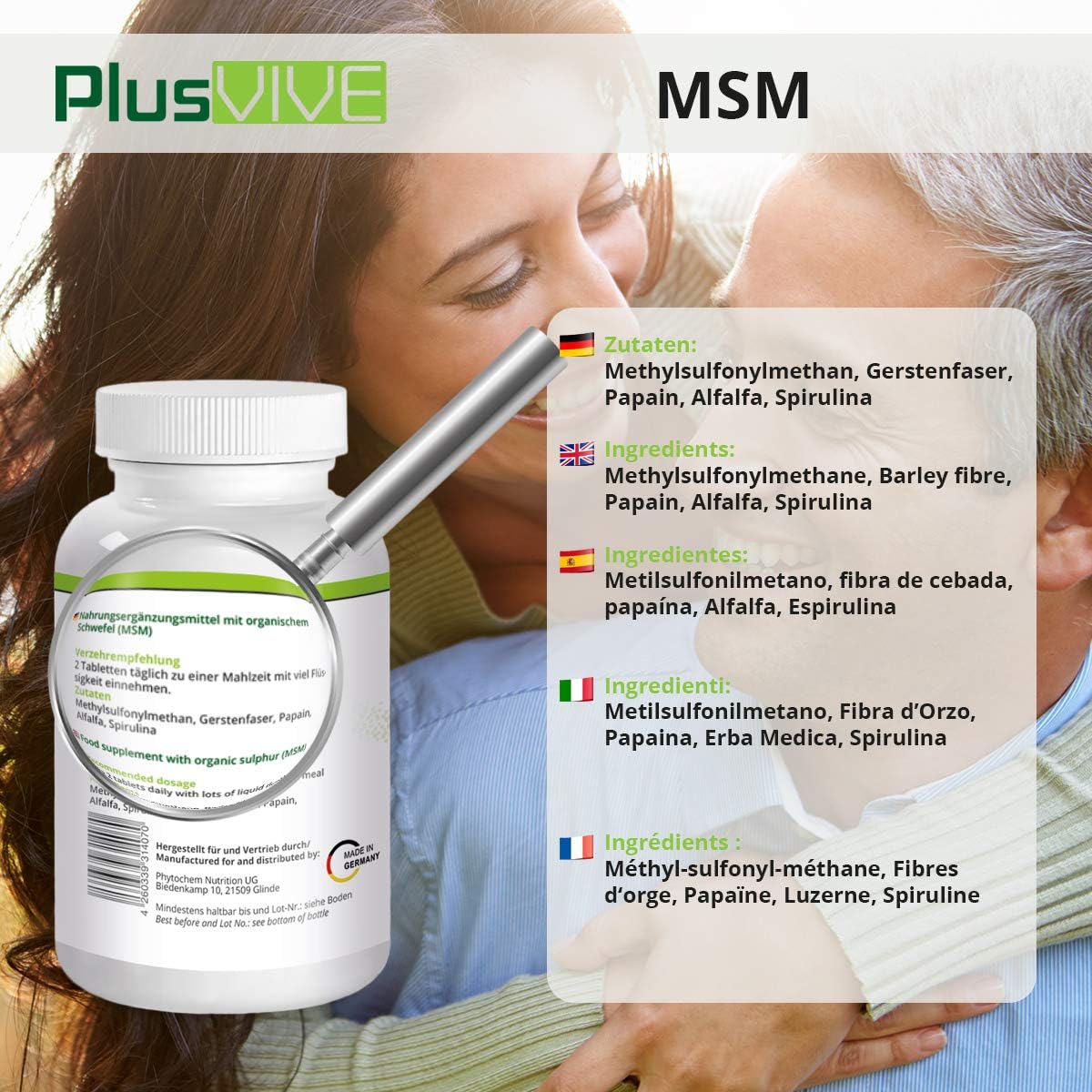 Plusvive - 365 MSM capsules with bioavailability matrix, (1000 mg) - Image 5