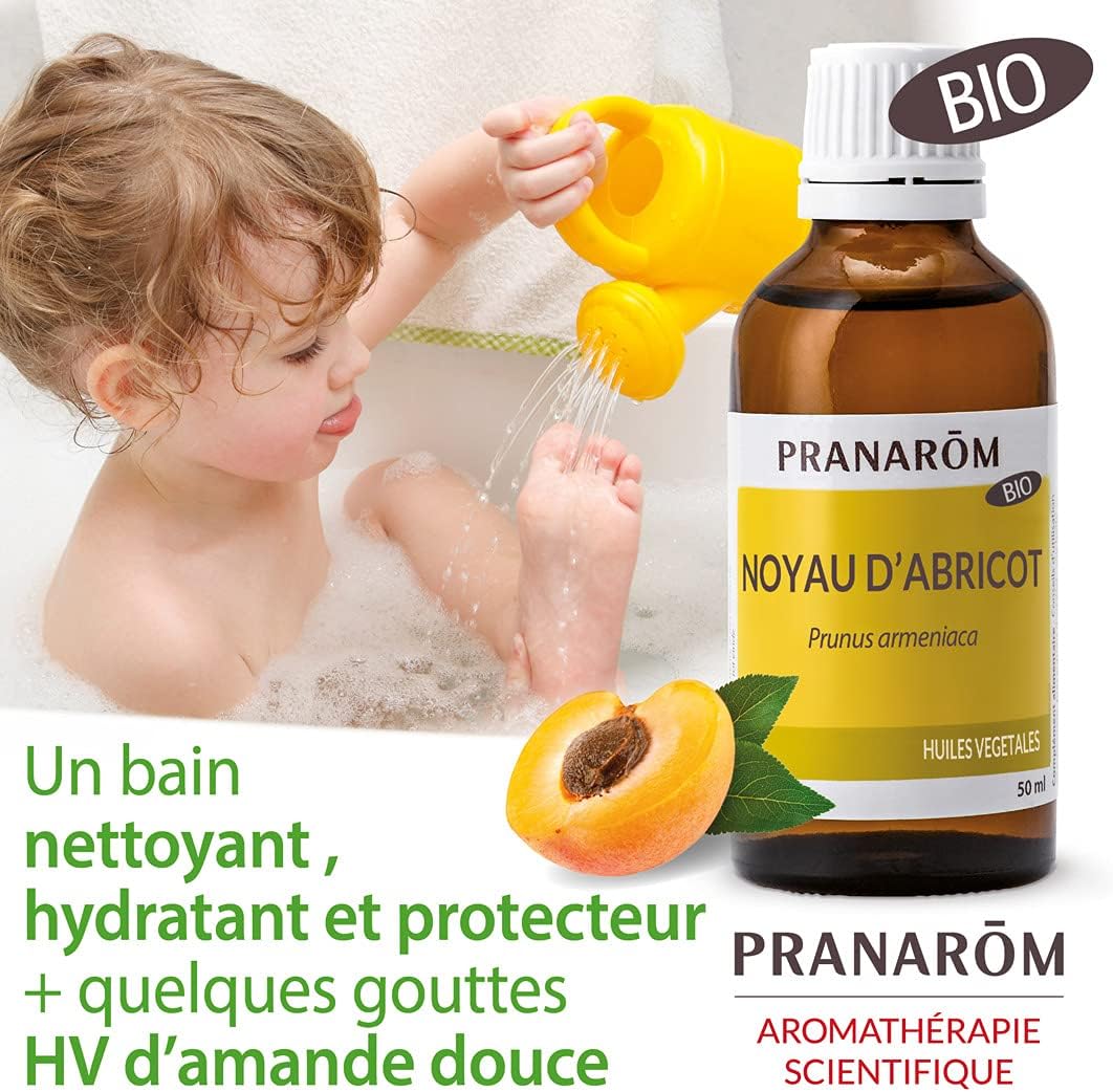 Pranarôm Organic Apricot Kernel Vegetable Oil Contains Vitamins A and E 50 ml - Image 3