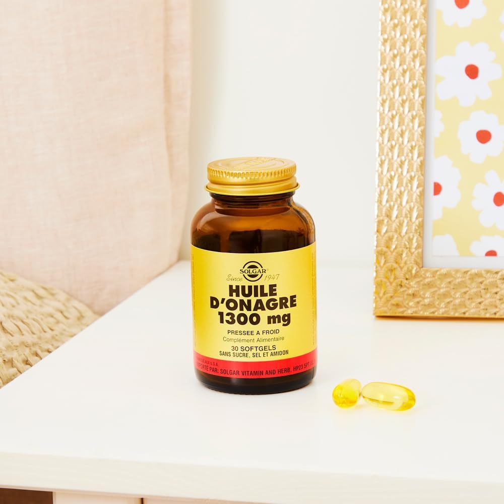 Solgar Evening Primrose Oil 1300mg - Feminine Balance - Beauty - Skin Tissue Maintenance - Food Supplement - Bottle of 30 softgels - Image 3