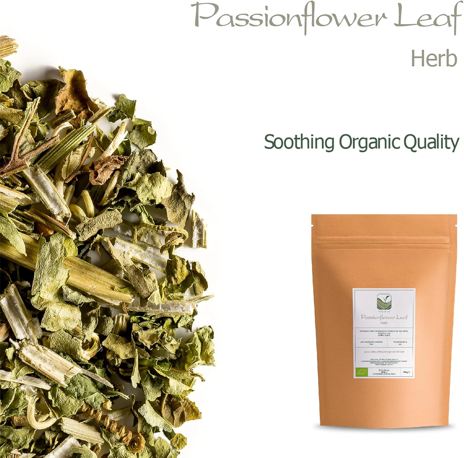 Passionflower Infusion Organic Soothing Herbal Tea - Whole Leaves Passiflora - Maypop - Passion Flower - Pomegranate Liana - Passionflower - Passionflower Tea Leaf Pasiflora The Leaf - Image 4