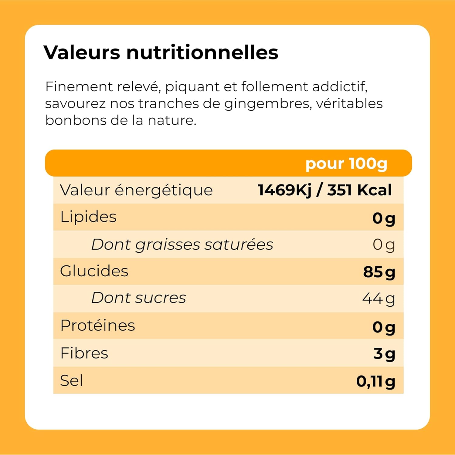 crystallized ginger 1 kg | Candied ginger strips | Sliced ginger | Sweet dried ginger | Sweet snack | IDEAL for recipes | Vegetarians and Vegans | Dorimed - Image 3