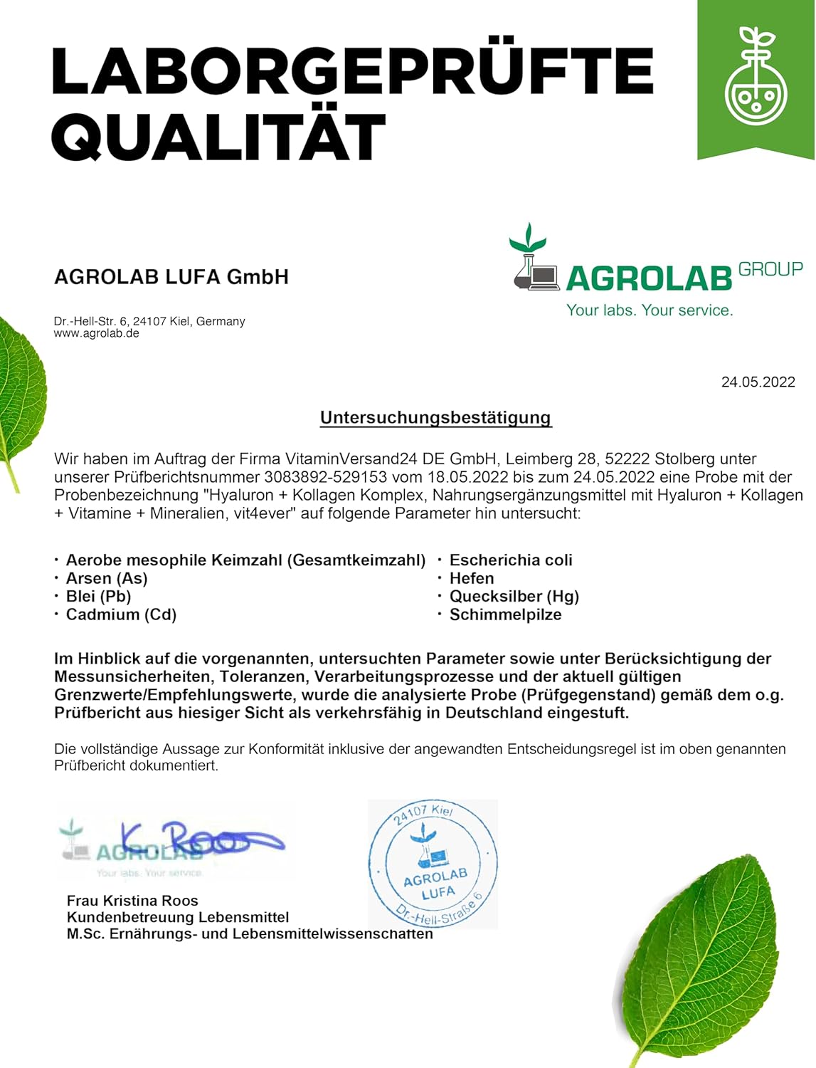 Hyaluronic Acid Collagen Complex - 240 Capsules - Premium: With Bioactive Biotin, Selenium, Zinc, Natural Acerola Vitamin C & Bamboo Silicon - Image 10