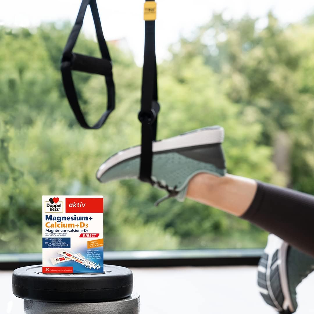 Doppelherz Magnesium + Calcium + D3 Direct - Micro Granules Combining - Magnesium Supports Normal Muscle Function - 20 Bags - Image 6