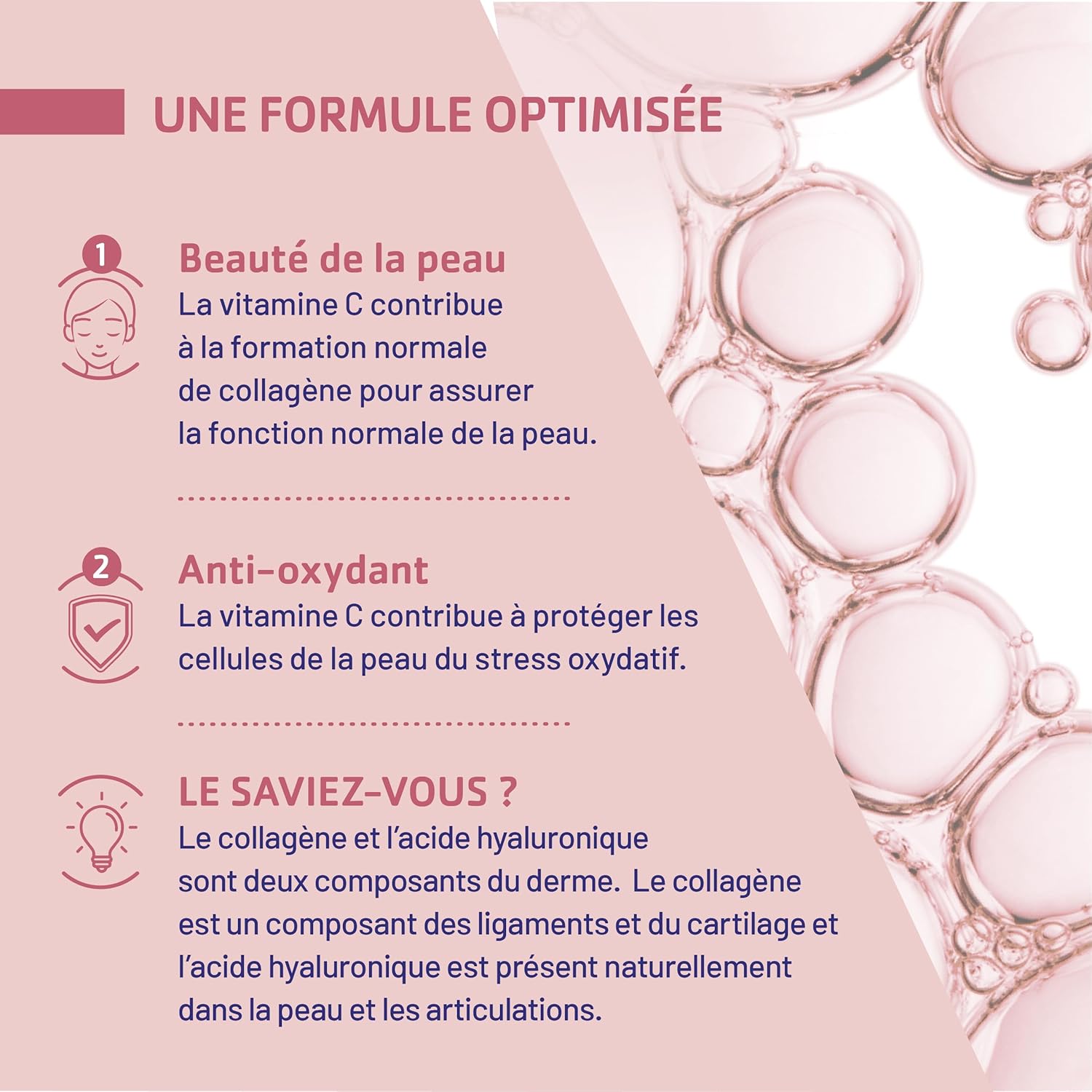 JUVAMINE Marine Collagen and Hyaluronic Acid, Vitamin C, Beauty, Skin and Joints, 30 Day Program, 60 Tablets, Made in France - Image 6