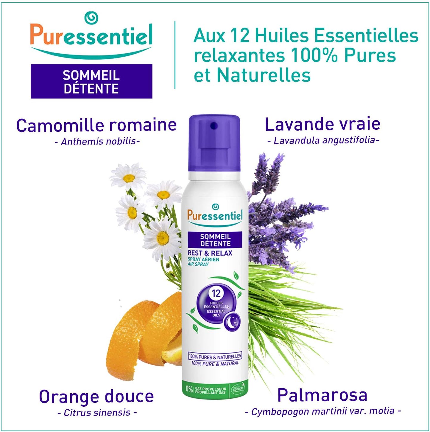 Puressentiel - Sleep - Aerial Sleep and Relaxation Spray with 12 Relaxing Essential Oils - 100% Pure and Natural - Helps calm tension and promote restful sleep - 200 ml - Image 3