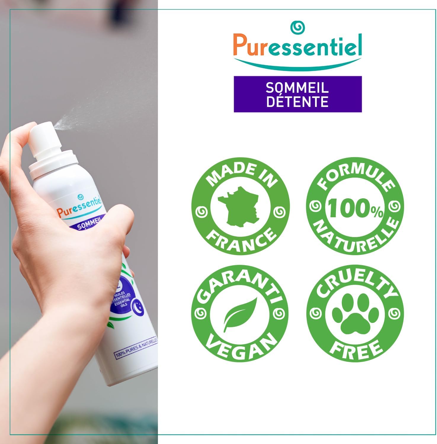 Puressentiel - Sleep - Aerial Sleep and Relaxation Spray with 12 Relaxing Essential Oils - 100% Pure and Natural - Helps calm tension and promote restful sleep - 200 ml - Image 5