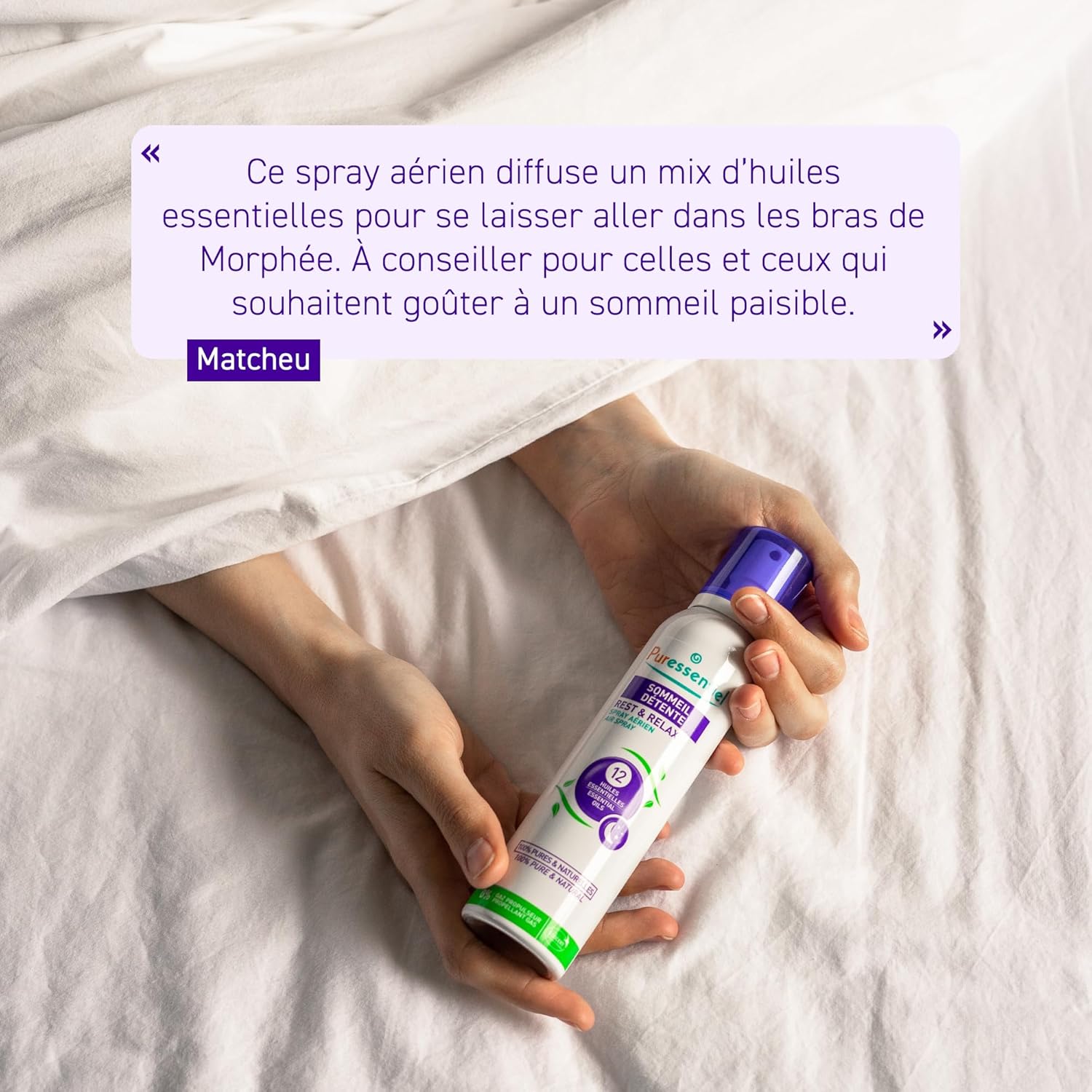 Puressentiel - Sleep - Aerial Sleep and Relaxation Spray with 12 Relaxing Essential Oils - 100% Pure and Natural - Helps calm tension and promote restful sleep - 200 ml - Image 6