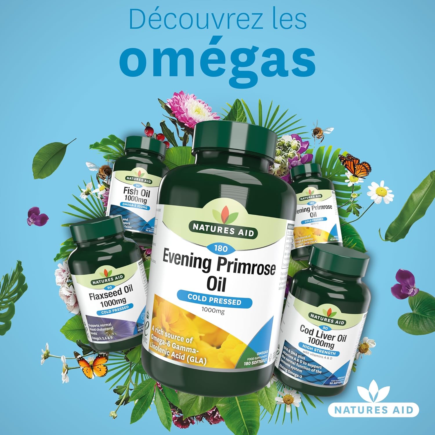 Natures Aid Evening Primrose Oil 1000Mg Soft Capsules - Natural Source of High Power Omega 6 Essential Fatty Acids Cold Pressed: Gamma Linolenic Acid (AGL) - 180 Days in Capsules - Image 7