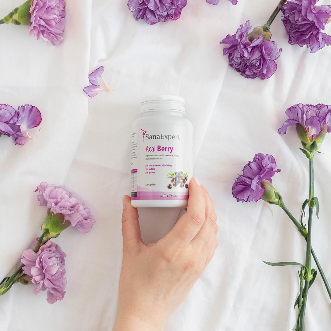 SanaExpert Acai Berry - Natural Food Supplement with Pure Acai Extract - Rich in Antioxidants - Vegan Friendly, Gluten Free, Lactose Free - 120 Capsules - Made in Germany - Image 7