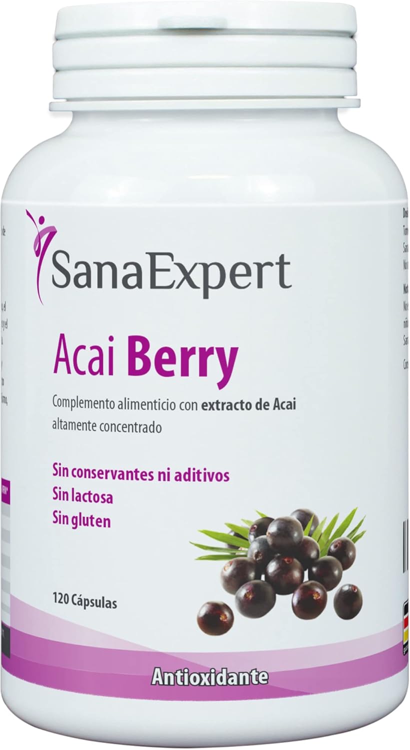 SanaExpert Acai Berry - Natural Food Supplement with Pure Acai Extract - Rich in Antioxidants - Vegan Friendly, Gluten Free, Lactose Free - 120 Capsules - Made in Germany - Image 8