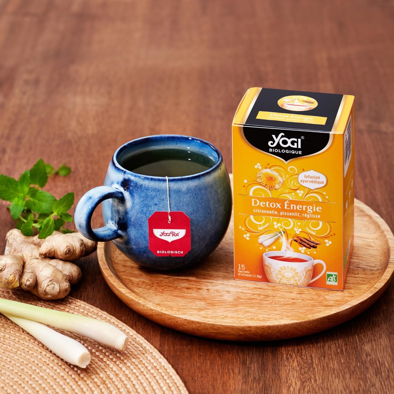 Yogi Organic Detox Energy, 100% Organic Infusion Lemongrass, Dandelion and Licorice, 15 Thermo-Sealed Sachets and No Staples, 21.6 g, 310216 - Image 7