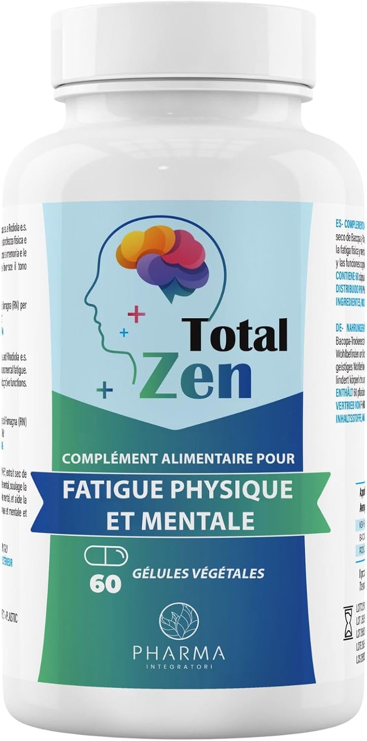 Supplement against physical and mental fatigue, energizing, for anxiety and intense stress, memory and concentration during studies - 60 capsules with ashwagandha KSM-66 and rhodiole - Image 3