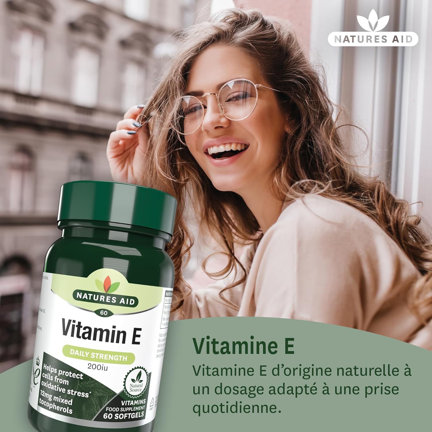 Natures Aid Vitamin E 200iu 60 capsule - Image 3