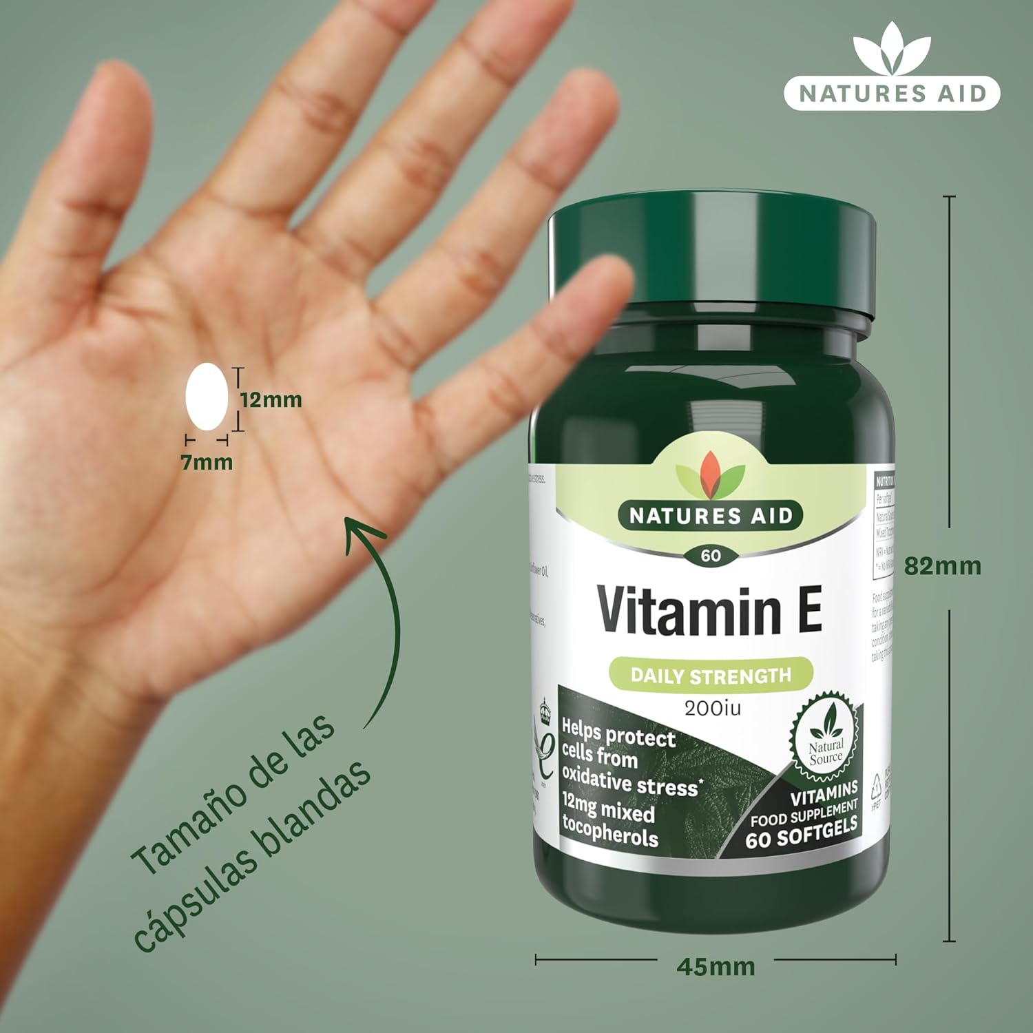 Natures Aid Vitamin E 200iu 60 capsule - Image 4