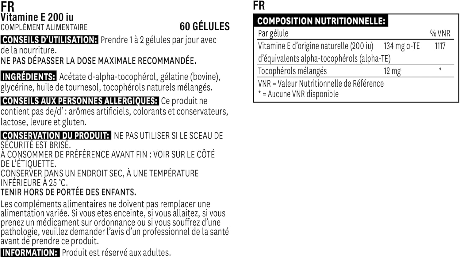 Natures Aid Vitamin E 200iu 60 capsule - Image 8