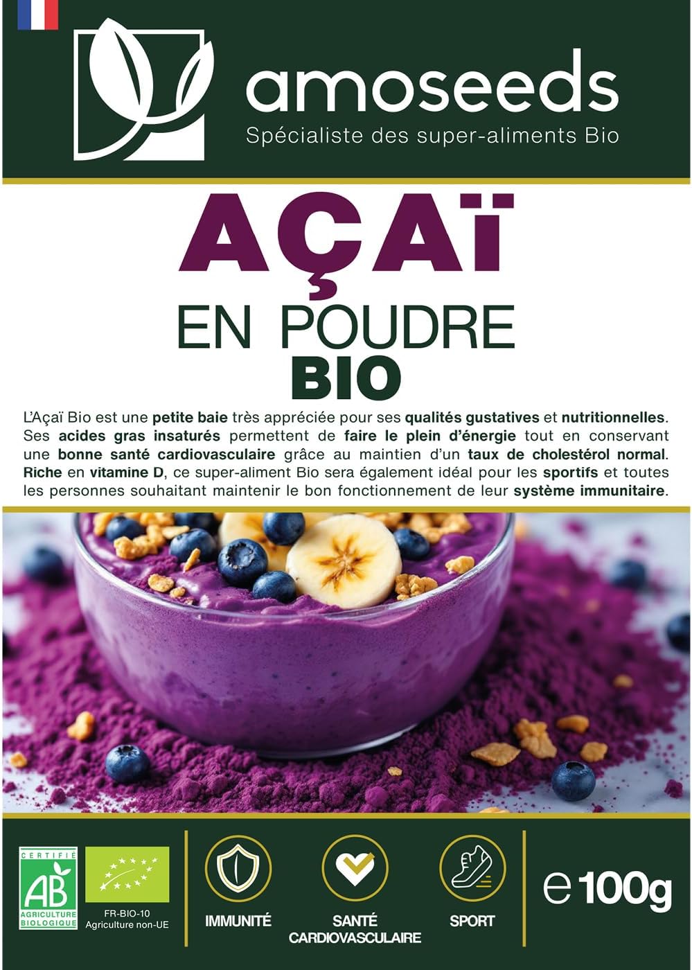 Organic Acai Powder 100g | Antioxidant, Vitality | Superior Quality, No Added Sugar (Pack of 3 x 100G) - Image 6