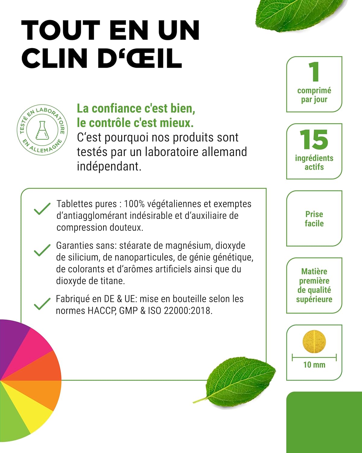 Multivitamin Daily - 450 tablets with bioactive forms - 15 months reserve - Precious minerals & all vitamins A-Z - Vegan - Image 5