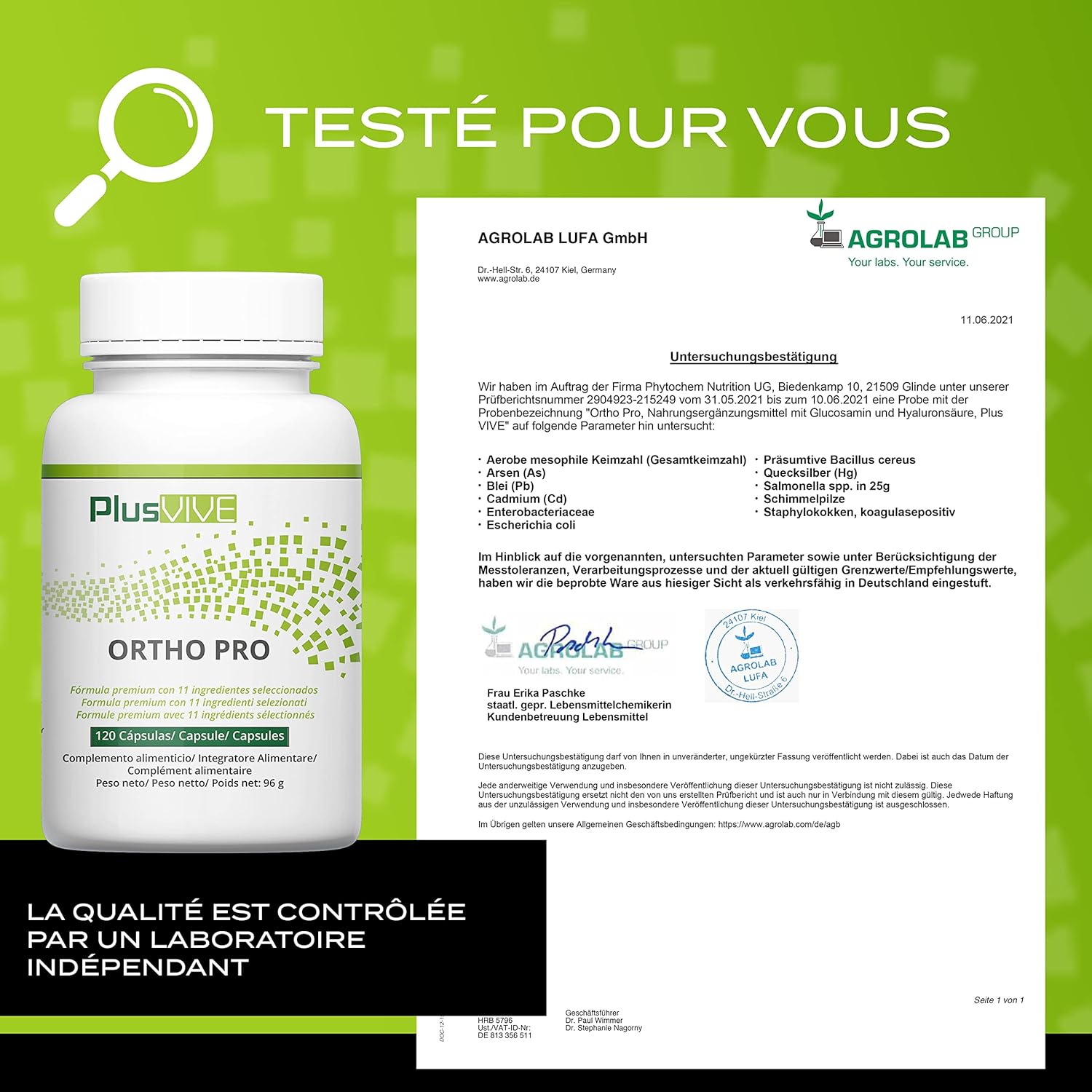 Plusvive - Ortho Pro Glucosamine, Chondroitin, Methyl Sulfonyl Methane (MSM) & Hyaluronic Acid Capsules - 120 Capsules for Joint Care - Image 6