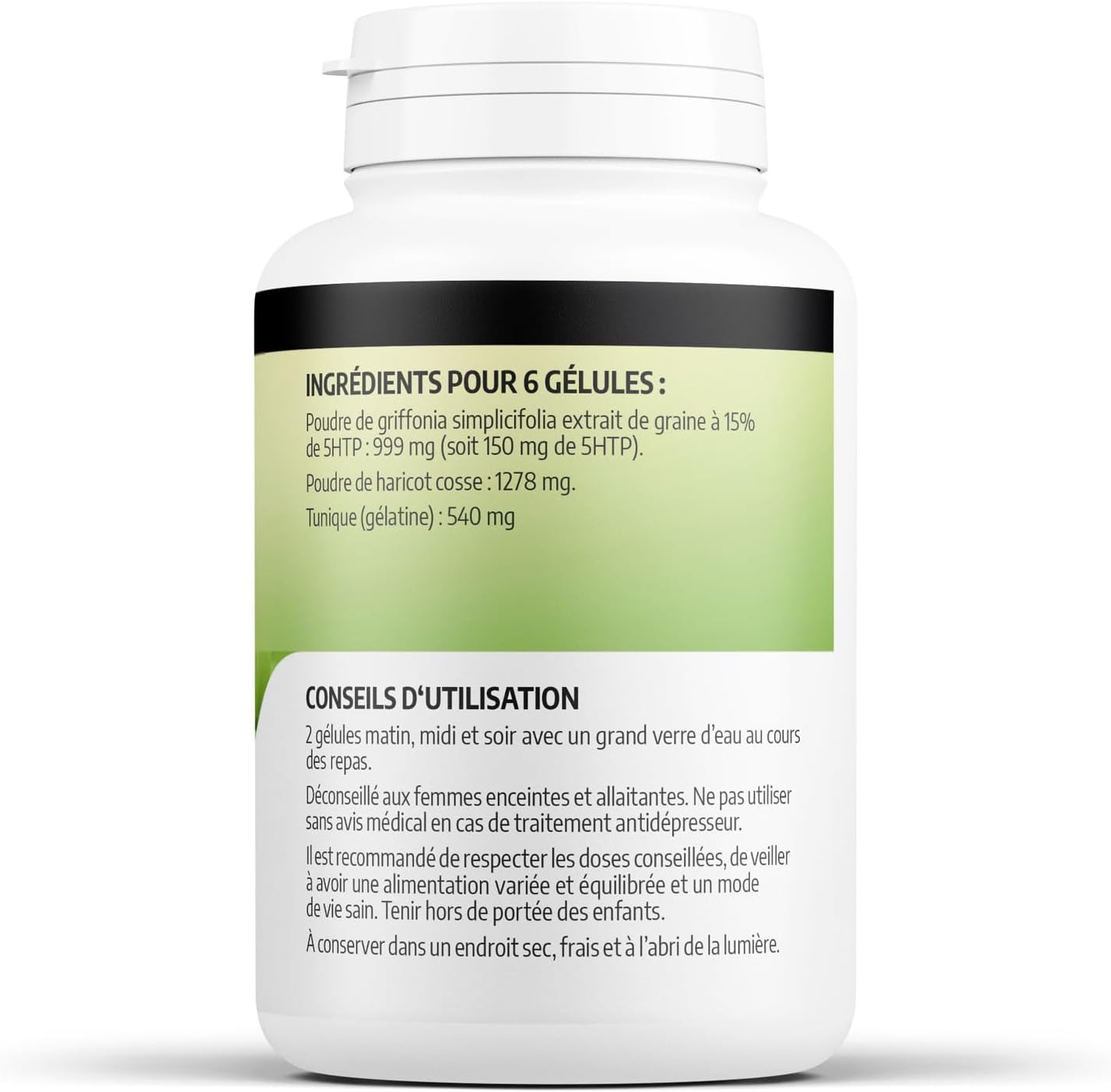 Griffonia extract 15% 5-HTP - 166 mg - 180 capsules - Orgaliane - Image 4