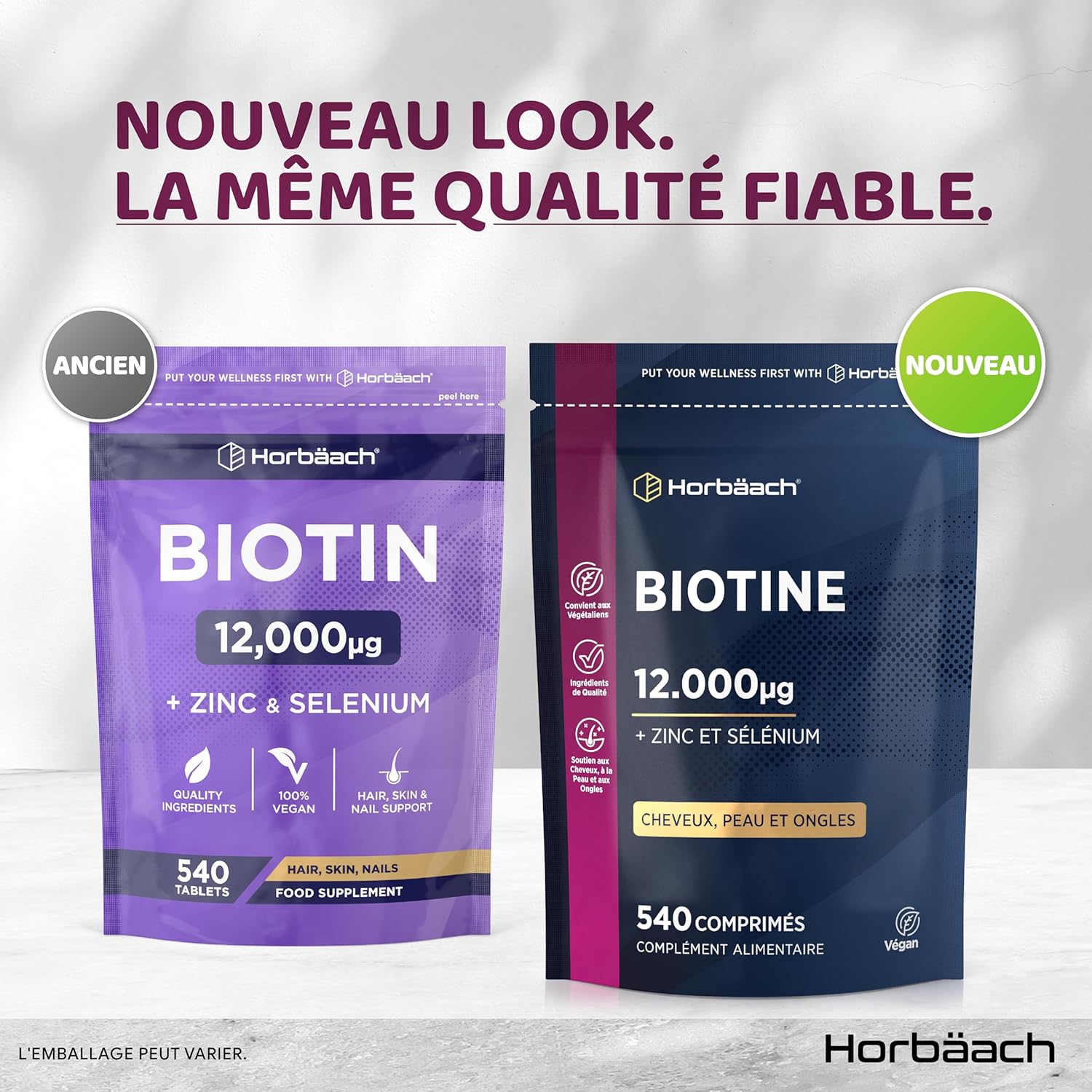 Biotin 12000 mcg Extra Strong | 540 Vegan Tablets | Complex With Zinc and Selenium | Food Supplement For Hair Skin Nails | Vitamin B7 Hair Skin and Nails | Horbaach - Image 7