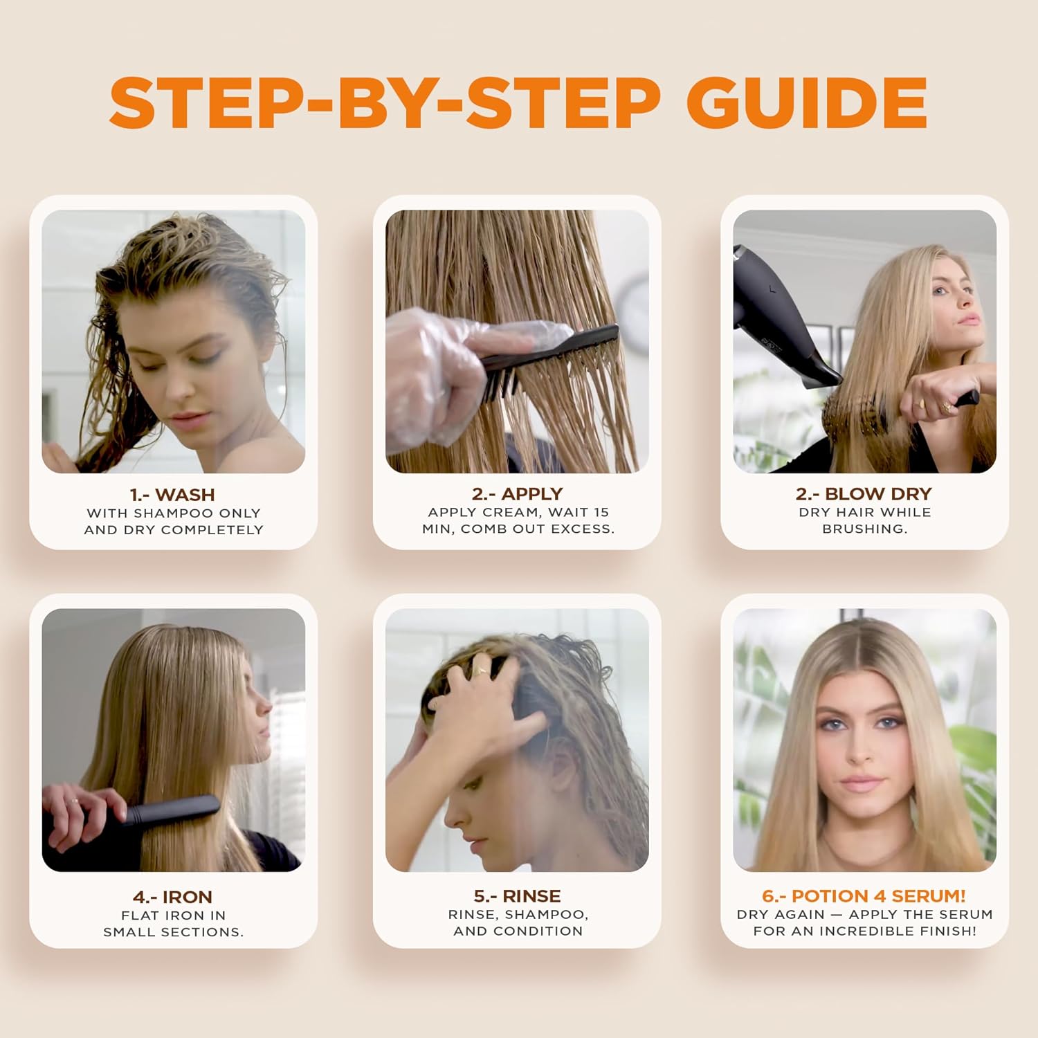 KATIVA – Premium Brazilian Straightening Kit | New Formula with Hyaluronic Acid | Formol Free Natural Smoothing Care | Hydration, Repair and Shine | Professional Result - Image 7