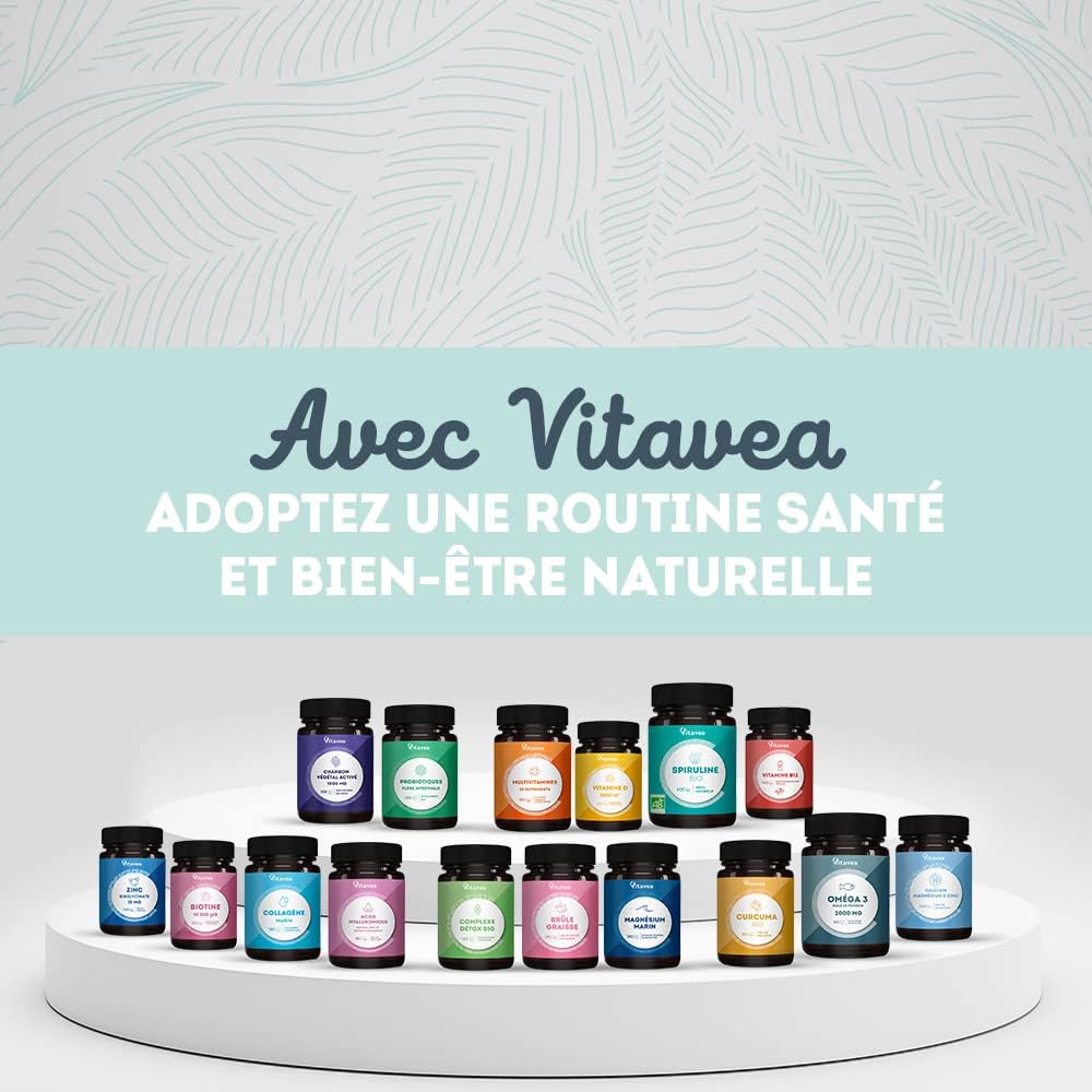 Spirulina Organic Ultra Pure 1500 mg - 500 Tablets - No Excipients, Rich in Proteins, Phycocyanin, Iron, Antioxidants - Immunity, Fatigue - Vegan - Made in France Vitavea - Image 8